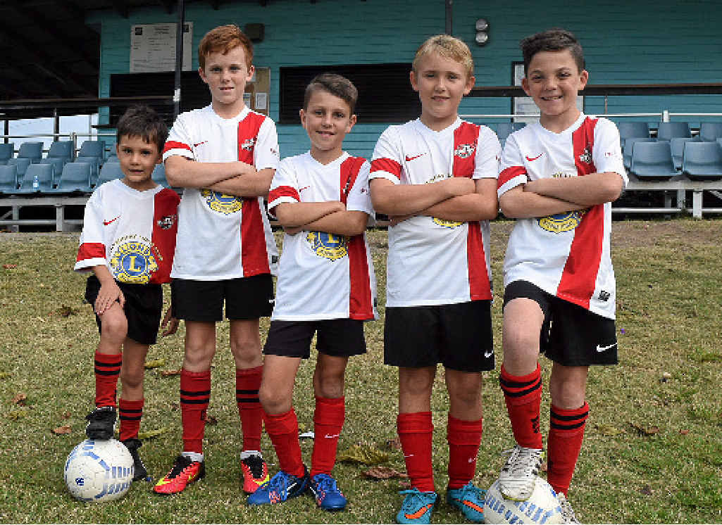 WHITSUNDAY FC: Junior players Ryan and Jake Pettigrew, Alex Grossi, Adam Osborne and Coby Barker are excited for the Roar junior clinic. WHITSUNDAY FC: Junior players Ryan and Jake Pettigrew, Alex Grossi, Adam Osborne and Coby Barker are excited for the Roar junior clinic.